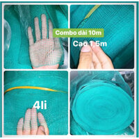Combo dài 10m Cao 1,5m Lưới cước xanh 4li Làm vèo nuôi cá Làm Hàng rào Làm đăng ven...