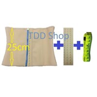 COMBO ĐAI NỊT BỤNG LATEX 9 XƯƠNG 25CM, THANH NỐI ĐAI VÀ THƯỚC DÂY 150CM