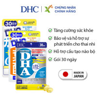 Combo dành cho bà bầu DHC Nhật Bản viên uống Bổ não + viên uống Acid folic + viên uống Canxi thực phẩm chức năng bổ sung dưỡng chất cho mẹ bầu gói 30 ngày XP-DHC-CB8