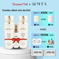 Combo dành cho da khô Toner + Serum + Sữa dưỡng Puderma cấp ẩm chuyên sâu giúp da trắng sáng
