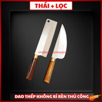 COMBO Dao Thái Lọc Nhà Bếp Thép Trắng Không Gỉ - Dao Không Gỉ