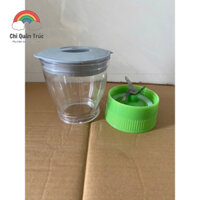 Combo dao thịt +ron và cốc nhựa trung máy xay sinh tố Sunhosue, Bigsun, golsdun, comet....