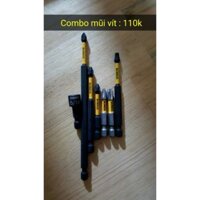 Combo đầu bắn tôn dewalt, mũi vít dewalt PH2, PH3, Hoa thị