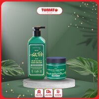 COMBO DẦU GỘI 500ML+DẦU XẢ 220ML thảo dược Nam Nung xanh lá hỗ trợ giảm rụng,tóc chắc khỏe kiềm dầu cho tóc nhanh bết