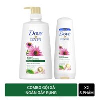 Combo dầu gội 650gr + dầu xả 335gr Dove thiên nhiên Bí quyết ngăn gãy rụng