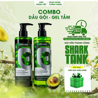 Combo Dầu Gội Bơ Bạc Hà Và Gel Tắm Bơ Khuynh Diệp Pơ Lang, Giúp Dưỡng Tóc Mềm Mượt, Làm Sạch Da, Giúp Da Mềm Mịn
