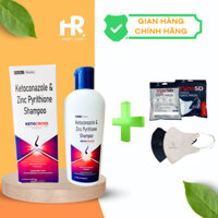 Combo Dầu gội cho gàu Ketoconazole + 30 khẩu trang Yoki 5D (Trắng + Đen) - Dầu gội Ketoconazole 2%