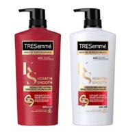 Combo Dầu gội đầu 640g + Dầu xả 620g TRESemmé Keratin Smooth vào nếp suôn mượt