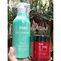 combo dầu gội đầu và ủ tóc meli Hoàng Hường hương nước hoa Pháp