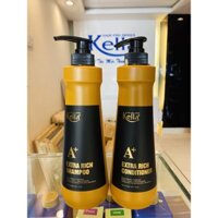 Combo dầu gội, dầu xả dành cho tóc hư tổn, khô xơ, chẻ ngọn Extra Rich Kella A+ 750ml (Mẫu Mới)