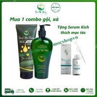Combo Dầu Gội, Dầu Xả Thanh Mộc Hương Tặng Serum Mọc Tóc Dày, Mượt, Ngăn Rụng Tóc, Phục Hồi Hư Tổn, Chẻ Ngọn Hiệu Quả