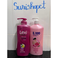 Combo dầu gội Lexi 650g tặng kèm sữa tắm E100 520g
