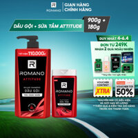 Combo Dầu gội nam Romano Attitude 900g + sữa tắm nam hương Nước hoa nam Attitude 180g