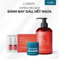 COMBO Dầu Gội Sạch Gàu 300ml + Serum Ngăn Gàu Tái phát, Giảm Ngứa (6 chai 7ml) + Hộp Viên Uống Mọc Tóc Oenobiol 60 Viên