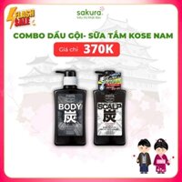 Combo Dầu Gội + Sữa Tắm Cho Nam Kose Men's Softymo 550ml x 2 - Hàng Nhật nội địa