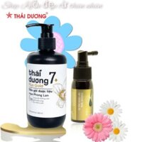 Combo Dầu gội thái dương 7 plus 250ml ngăn ngừa rụng tóc, gàu ngứa và Xịt tóc dược liệu thái dương, dưỡng mọc tóc