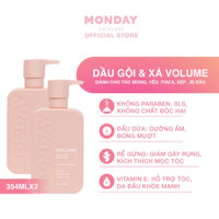 Combo Dầu Gội và Dầu Xả dành cho tóc dầu, mỏng, yếu và dễ bị xẹp Monday Volume 354ml/chai