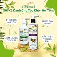 Combo Dầu Gội và Dầu Xả dành cho tóc khô, hư tổn, dũi & uốn Herbawell