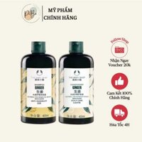 Combo Dầu gội và Dầu xả gừng giảm gàu The Body Shop Ginger Scalp Care Shampoo 400ml Bản Trung