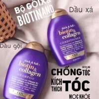 Combo Dầu gội và dầu xả OGX Biotin Collagen 385ml Mỹ
