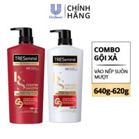 Combo Dầu Gội và Dầu Xả TRESemmé Keratin Smooth / Rebond Cho Tóc Vào Nếp, Giảm Gãy Rụng 370g