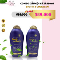 [COMBO] Dầu gội và dầu xả Biotin & collagen 750ml