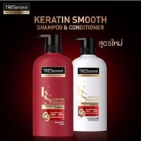 Combo Dầu Gội và Dầu Xả TRESemmé Keratin Smooth / Rebond Cho Tóc Vào Nếp, Giảm Gãy Rụng 370ml