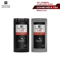 Combo Dầu gội và Sữa tắm cao cấp Romano Vip Passion mạnh mẽ bí ẩn 180g/chai