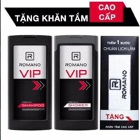 Combo dầu gội và Sữa tắm Romano VIP 180g + tặng khăn mặt cao cấp
