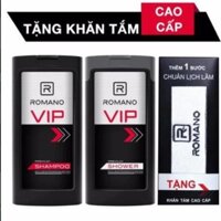 Combo dầu gội và Sữa tắm Romano VIP 180g + tặng khăn mặt cao cấp