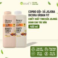 Combo Dầu gội - xả dành cho tóc xoăn Dicora Urban Fit chiết xuất tinh dầu Jojoba 400ml