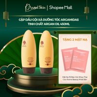 Combo Dầu Gội Xả Dưỡng Tóc Arganmidas 450ml Tinh Chất Argan Oil Cao Cấp Cho Tóc Khô Xơ Rối Suôn Mượt