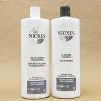 COMBO Dầu Gội xả Nioxin System 2 chống rụng tóc 1000mlx2 (NEW-2024)