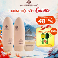 Combo dầu gội xả nuôi dưỡng tóc uốn xoăn Arganmidas 450ml + Mặt nạ tóc nuôi dưỡng tóc uốn xoăn Arganmidas - 300ml