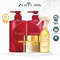 Combo Dầu Gội Xả Tsubaki Màu Đỏ, Dưỡng Tóc Suôn Mềm, Giảm Chẻ Ngọn - Tsubaki Premium Moist Stubaki