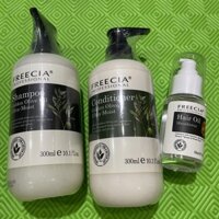 Combo dầu gội xả và tinh dầu siêu dưỡng ẩm Freecia Golden Olive Oil 300mlx2/50ml