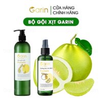 Combo dầu gội xịt tinh dầu bưởi kích mọc tóc pomelo Garin dưỡng tóc chắc khỏe giảm rụng tóc dày hơn