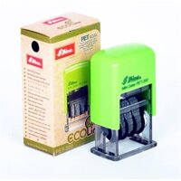 COMBO Dấu lật liền mực Ngày-Tháng-Năm Mini dater khay mực khô và 1 lọ mực SI-Shiny PET 300 - COMBO MỰC ĐỎ