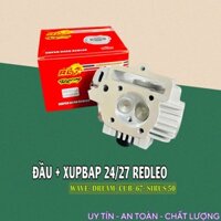 Combo đầu lòng dên piston bạc 54 REDLEO wave , dream chính hãng