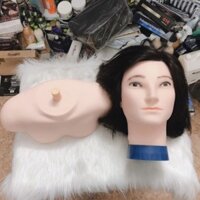 Combo Đầu Manocanh Tóc Nam Học Barber Và Vai Manocanh Giả Học Nghề Tóc