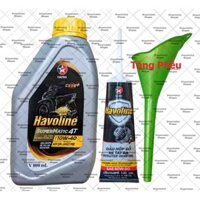 Combo Dầu nhớt tay ga Havoline Supermatic 10w40 800ml +Nhớt Lap Havoline + Phễu - Shopnhottot