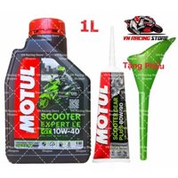 Combo Dầu nhớt tổng hợp tay ga Motul Scooter Expert Le 10w40 1000ml ( 1L )+Nhớt Lap Motul +Tặng phễu [ Vn_Racing_Store ]