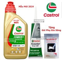 Combo Dầu nhớt Tổng hợp tay ga Castrol Power1 Scooter 10W40 800ml ( 0.8L ) + Nhớt Lap Castrol + Tặng phụ gia – Shopnhott