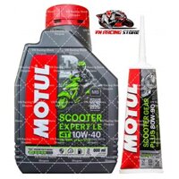 Combo Dầu nhớt tổng hợp xe tay ga Motul Scooter Expert Le 10w40 800ml ( 0.8L ) + Nhớt Lap Motul [ Vn_Racing_Store ]