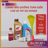 Combo Dầu Nhớt xe ga, Vệ Sinh Kim Phun, Nước Làm Mát Động Cơ, Dầu Nhớt Hộp Số Dành Cho Xe Ga HONDA 🎁FREESHIP+TẶNG PHỄU🎁