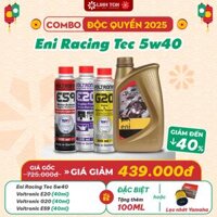 Combo dầu nhớt xe số/ côn tay Eni Racing Tec 5w40 1L nhập khẩu Ý dịp lễ quốc khánh 2/9