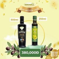 Combo Dầu oliu siêu nguyên chất GREEN DIAMOND P.D.O Kalamata 500ml và Dầu oliu siêu nguyên chất Olympias 250ml