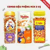 Combo Đậu Phộng Nước Cốt Dừa 265g – Đậu Phộng Tỏi Ớt 260g – Đậu Phộng Da Cá 300g Tân Tân