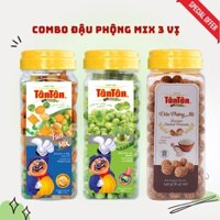 Combo Đậu Phộng Tân Tân Mè Trắng 240g –  Snack & Đậu Thập Cẩm 200g – Hòa Lan Wasabi 190g