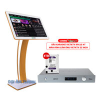 COMBO Đầu Viet KTV Kplus 4T + Màn Điện Dung 22Gold